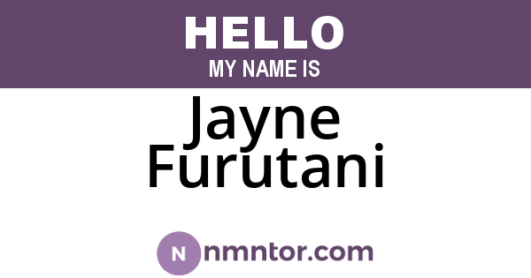 Jayne Furutani