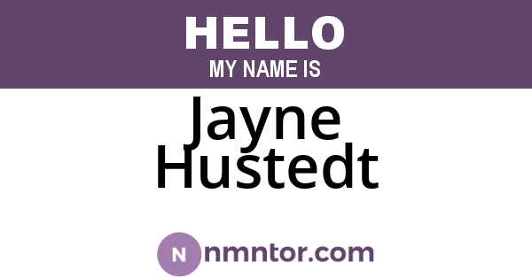 Jayne Hustedt