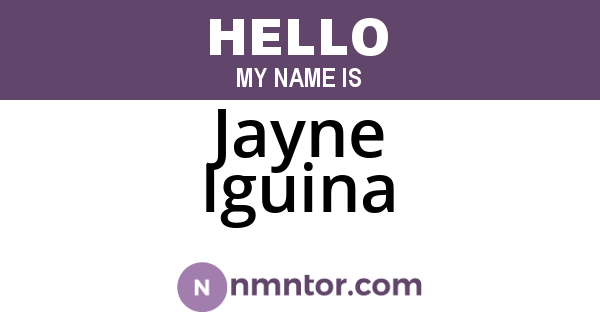 Jayne Iguina