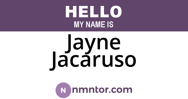 Jayne Jacaruso