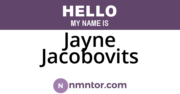 Jayne Jacobovits