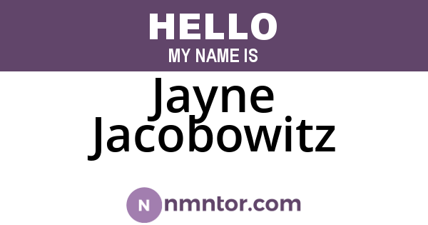 Jayne Jacobowitz
