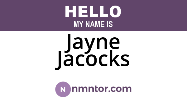 Jayne Jacocks