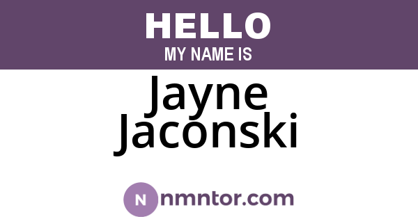 Jayne Jaconski