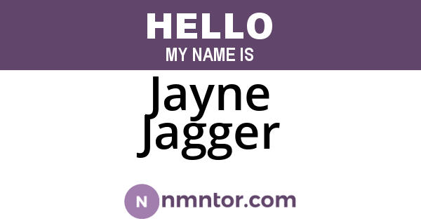 Jayne Jagger
