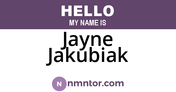 Jayne Jakubiak