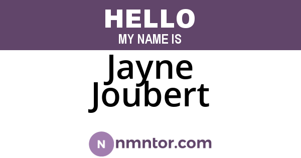 Jayne Joubert