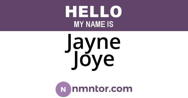Jayne Joye