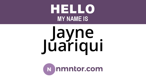 Jayne Juariqui