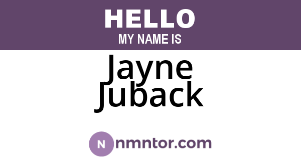 Jayne Juback