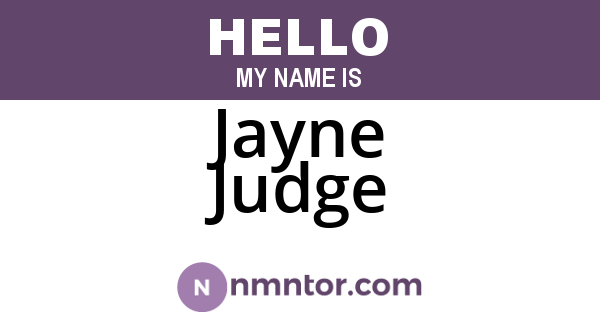Jayne Judge