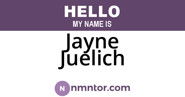 Jayne Juelich