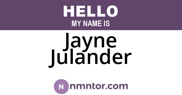 Jayne Julander