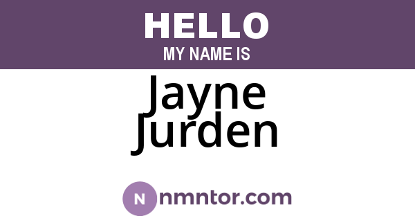 Jayne Jurden