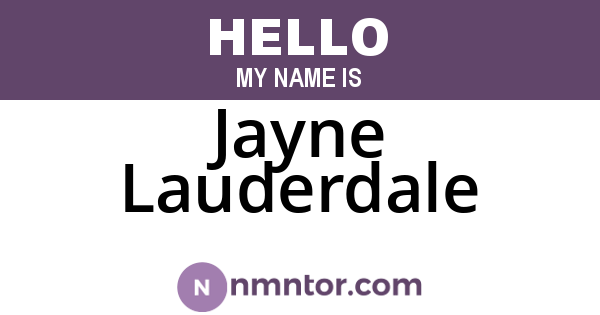 Jayne Lauderdale