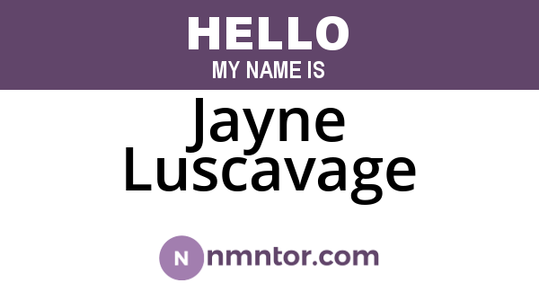 Jayne Luscavage