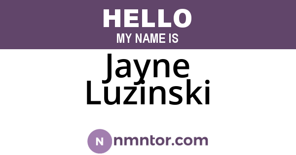 Jayne Luzinski