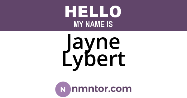 Jayne Lybert