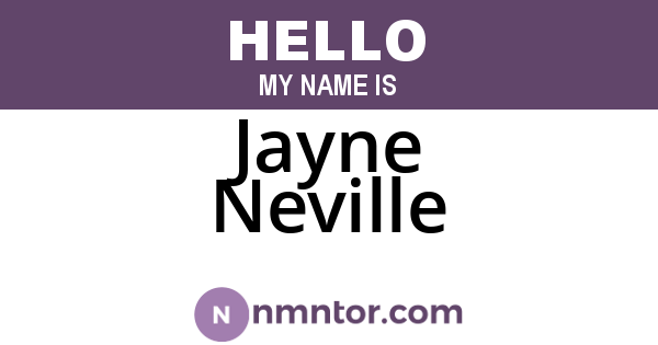 Jayne Neville