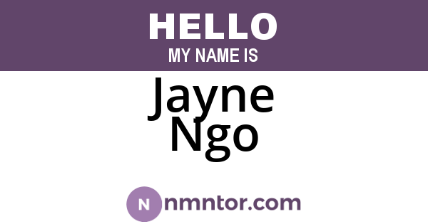 Jayne Ngo