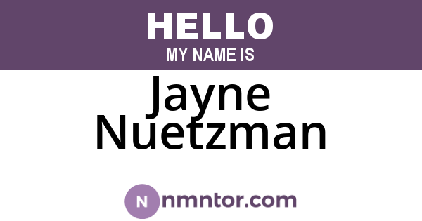 Jayne Nuetzman