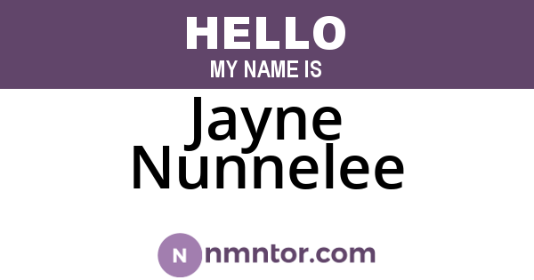 Jayne Nunnelee