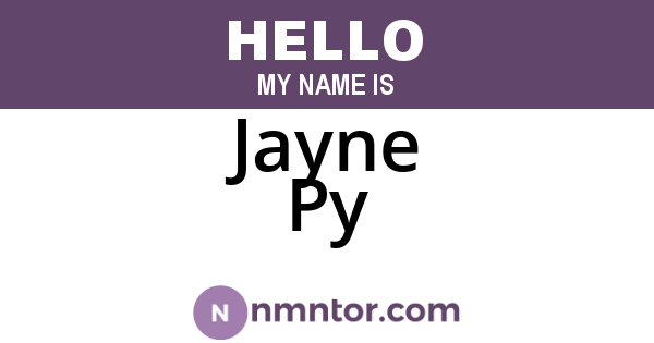 Jayne Py