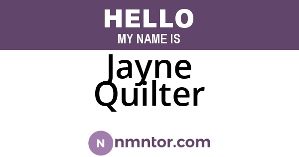 Jayne Quilter