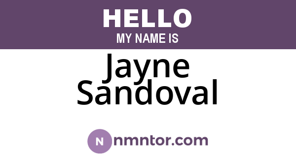 Jayne Sandoval
