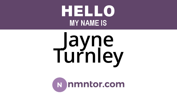 Jayne Turnley