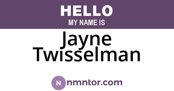 Jayne Twisselman