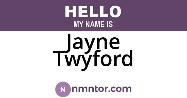 Jayne Twyford