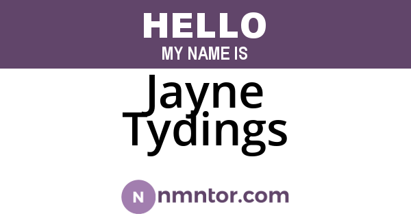 Jayne Tydings