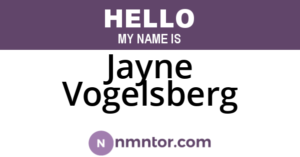 Jayne Vogelsberg