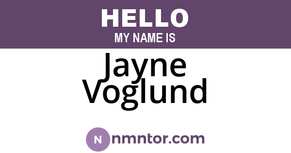 Jayne Voglund