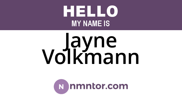 Jayne Volkmann