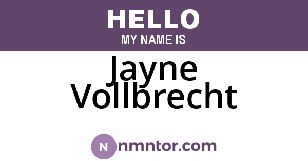 Jayne Vollbrecht