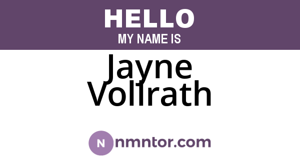 Jayne Vollrath