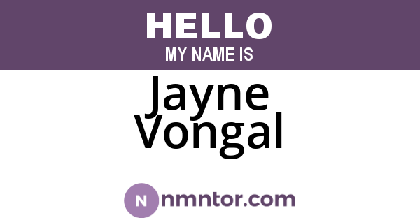Jayne Vongal