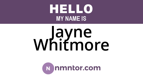 Jayne Whitmore