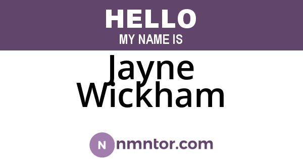 Jayne Wickham