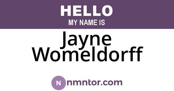 Jayne Womeldorff