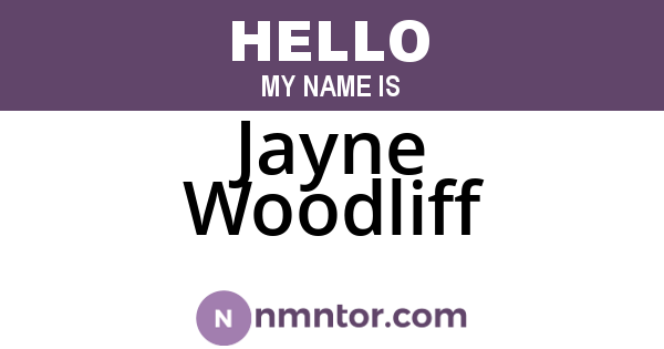 Jayne Woodliff