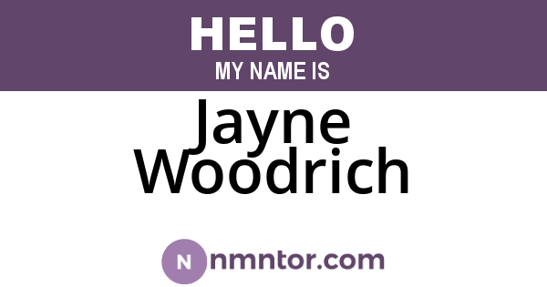 Jayne Woodrich
