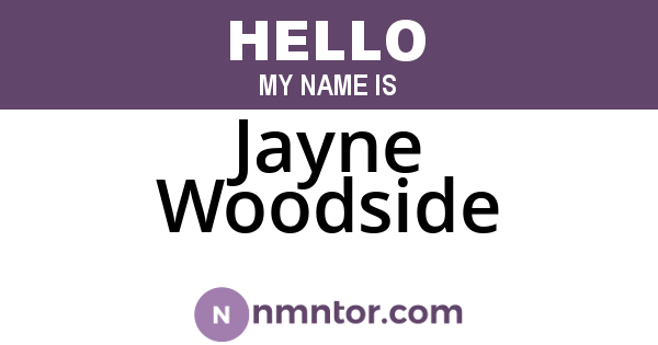 Jayne Woodside