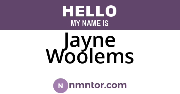 Jayne Woolems