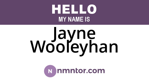 Jayne Wooleyhan