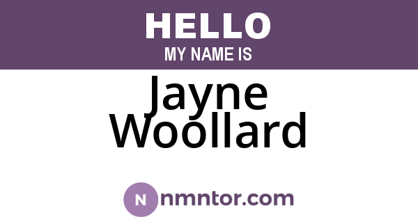 Jayne Woollard