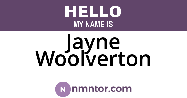 Jayne Woolverton