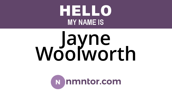 Jayne Woolworth